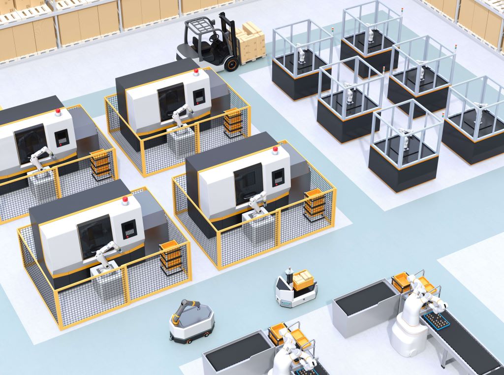 Cobot testing in the logistics center as part of the Big Flash project